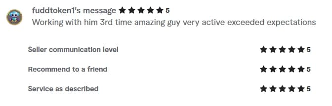 Verified Fiverr review of StackStead Solutions from a client